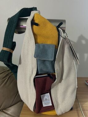 Dime-Bags Hemp Colorblock Messenger Sling Bag - Secret compartments, & patch